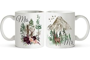 Deer Couple Mug - Mr and Mrs Coffee Mugs Set