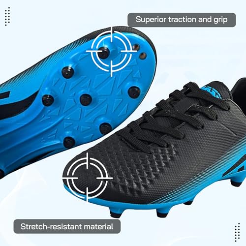 Vizari Youth Firm Ground Soccer Cleats for Kids - Boys, Girls | FG Football Shoes | Maximum Traction & Long Lasting | Designed for Extra Support & Comfort4