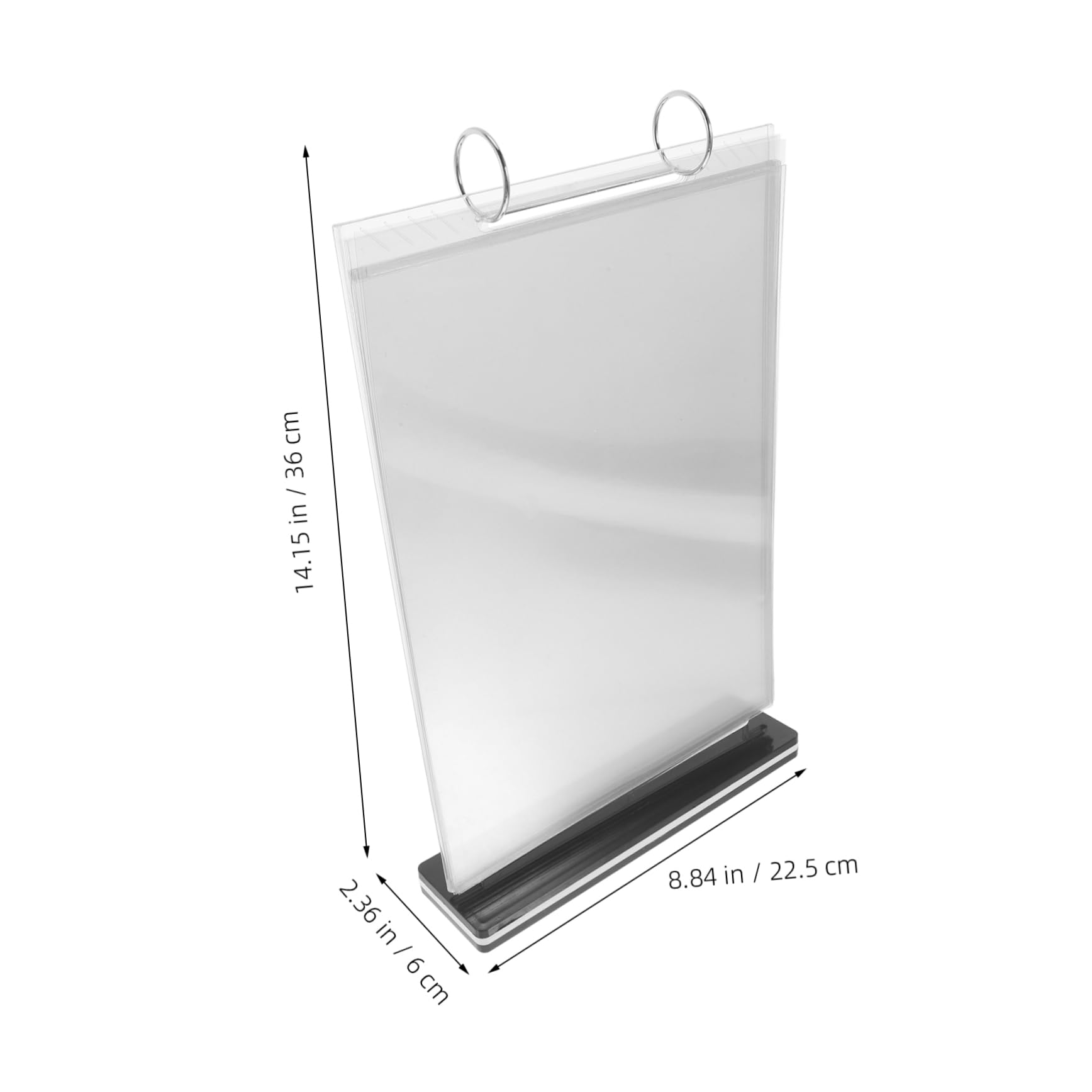 GLEAVI A4 Vertical 6 Pages Flyer Stand Desktop Sign Holder Vertical Sign Holder Menu Display Stand Strong Base No Hardware Installation Needed