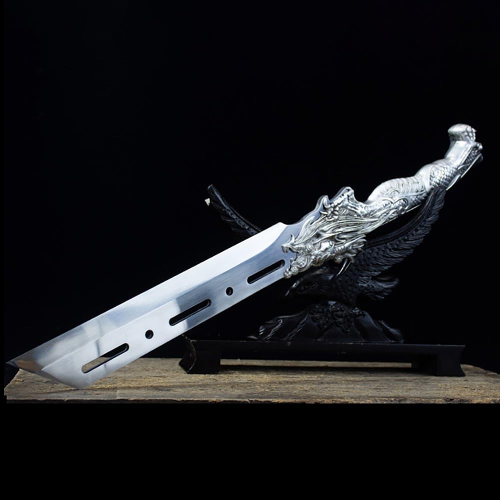 Meat Cleaver,Cleaver Knife 10 Inch Chopper Knife 7Cr17MoV Big Bone Chopper Handmade Forged Zinc Alloy Handle 10Inch Longquan Long Kitchen Knives, LAMAJIGA5844