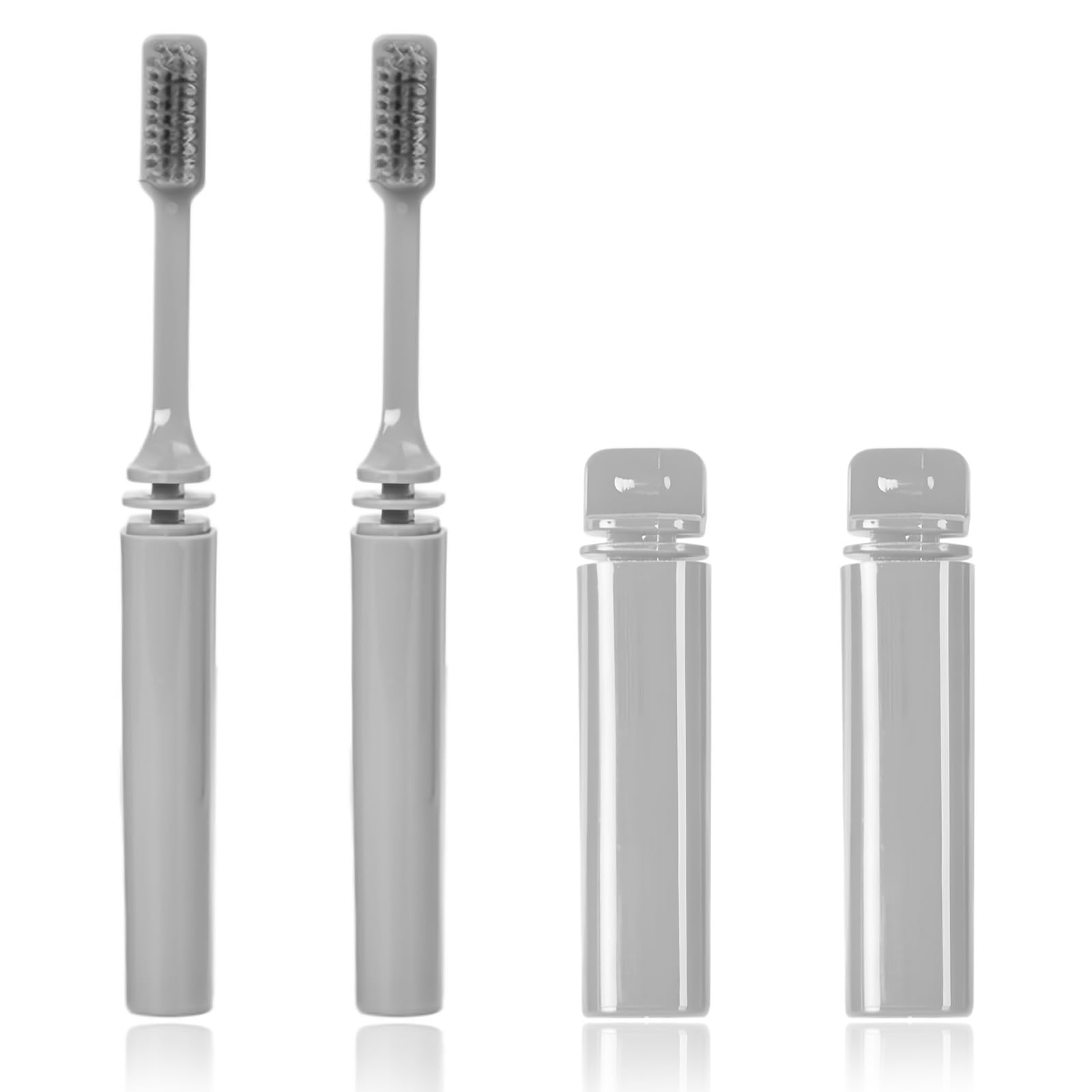 4 Pcs Portable Folding Toothbrush for Travel Set, Gray Foldable Travel Toothbrushs Compact and Lightweight, Brush Toothbrush Soft with A Lid Suitable for Camping and Trip Essentials-image-39