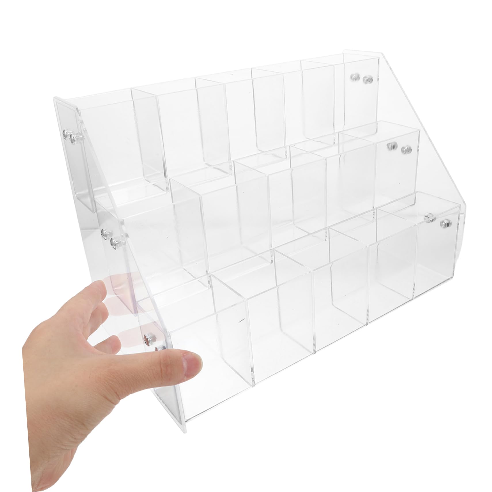 BESTYASH Portapenne in Acrilico Organizer Per Pennelli e Matite Espositore Da Scrivania Per Ufficio e Scuola Accessori Per Cancelleria