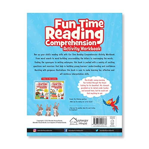 Image of Fun Time Reading Comprehension Workbook: Level 1 | Activity Book for Kids | Ages 6-8 | Build Reading Skills with Engaging Exercises