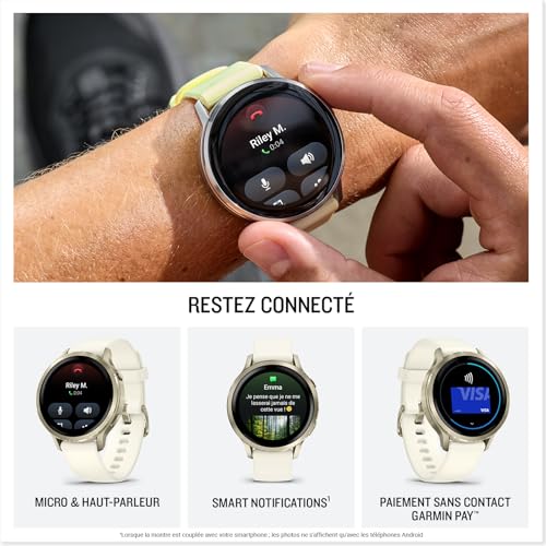Montre connectée Garmin Venu 4 41 mm et avec bracelet silicone Pervenche - vue 6