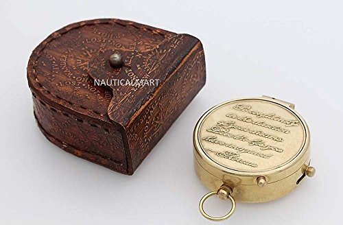 Brújula de Latón NauticalMart Grabada con Frase Inspiradora miniatura 3