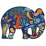 almanca puzzle artikeli Un elefante que cuyo interior aguarda todo tipo de secretos y cuyas ilustraciones nos hacen soñar al más estilo de djeco