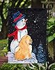 Caroline's Treasures SS8554GF Snowman with Chow Chow Garden Flag Mailbox Flag Decorative Yard Flag Banner Outside Patio Artwork Yard Flower Beds, Garden Size, Multicolor #2