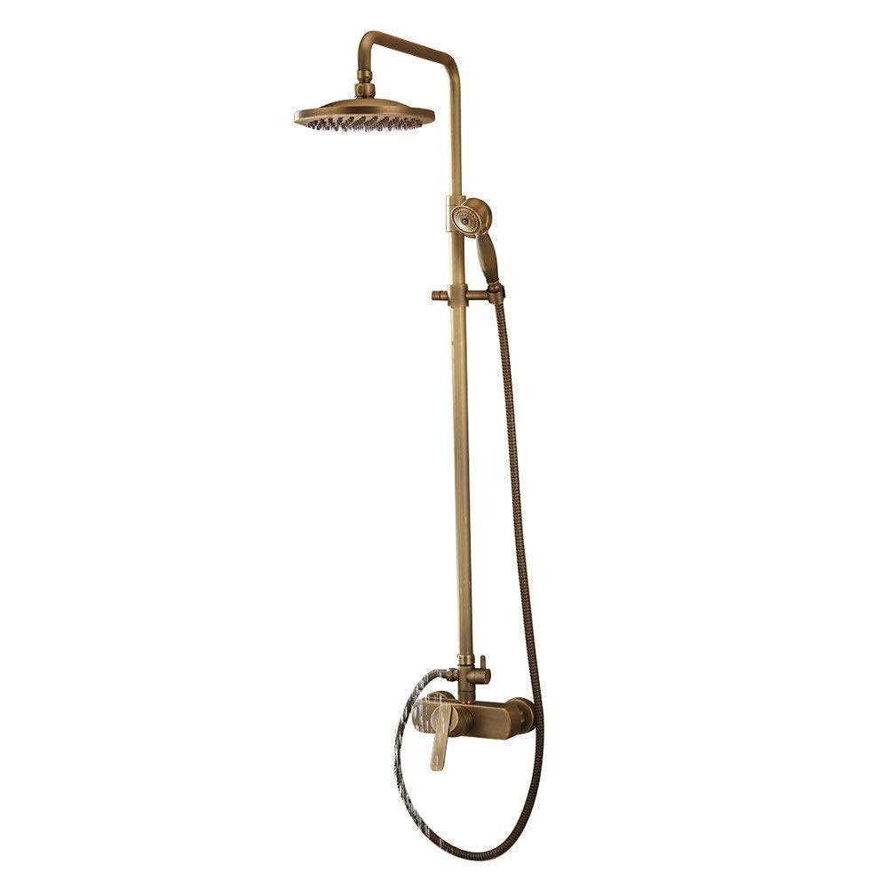 OZBMA Shower Set Copper Faucet Antique and Cold European Style Durable Bathroom