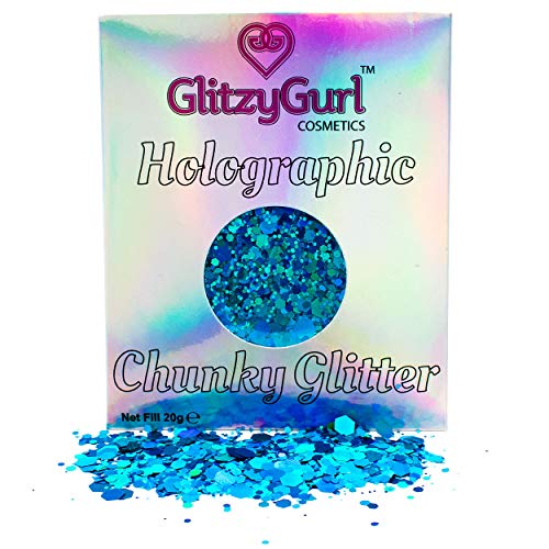 20g Holographic Chunky Glitter GlitzyGurl Festival Glitter Cosmetic Face Body Hair Nails