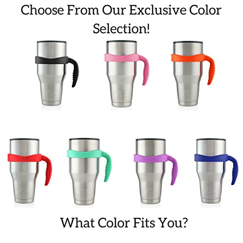 Grab Life Outdoors 40 Oz Handle - 7 Colors - Fits 40 Oz Tumblers - Perfect For 40 Oz Ozark Trail, 40 Oz Rtic, 40 Oz Beast, 40 Oz Simple Modern, 40 Oz Pure & More - Handle Only (Black) #TOP3