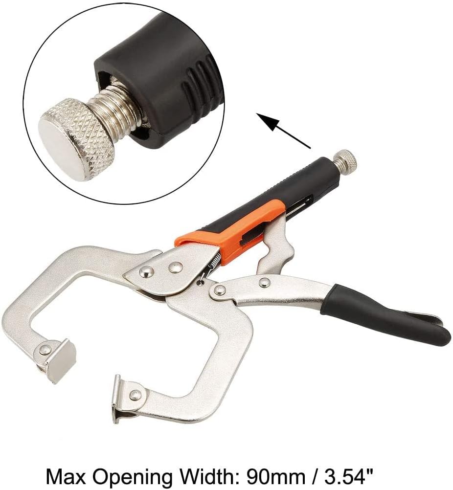 XYWHPGV Locking Pliers C-Clamp Non Slip Handle 11 Inch Steel Pliers with Swivel Pads, 2 Pieces(6cad5 8e428 c597a 03b2b 96e46 1da02