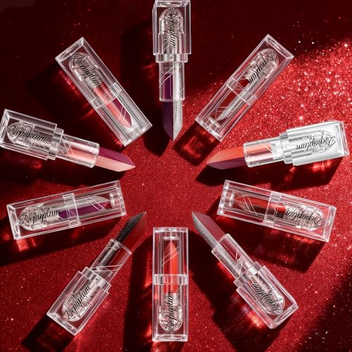 Image of Depuplum Purple Matte Lipstick Silver Lipstick Ombre Lips Dual Tone