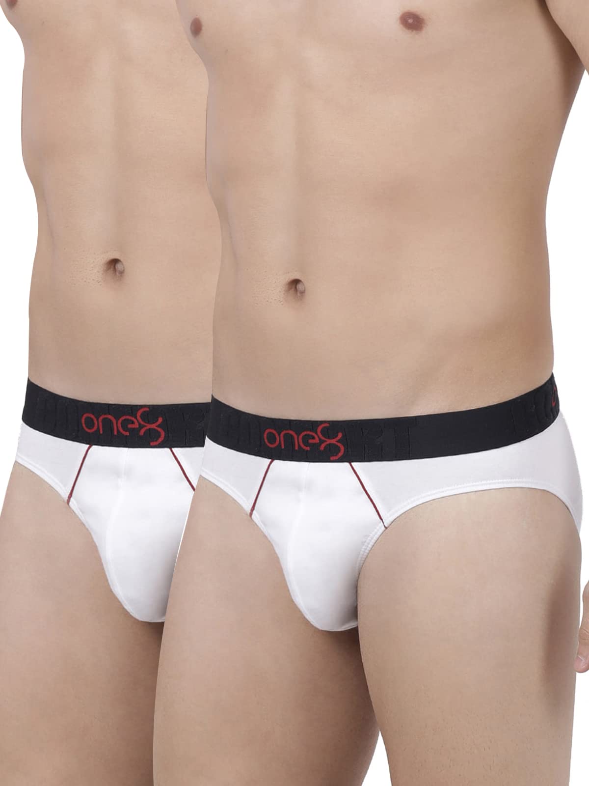 one8 by Virat KohliMen's Cotton Briefs (Pack of 2) (102-White-PO2-2XL_White_2XL)