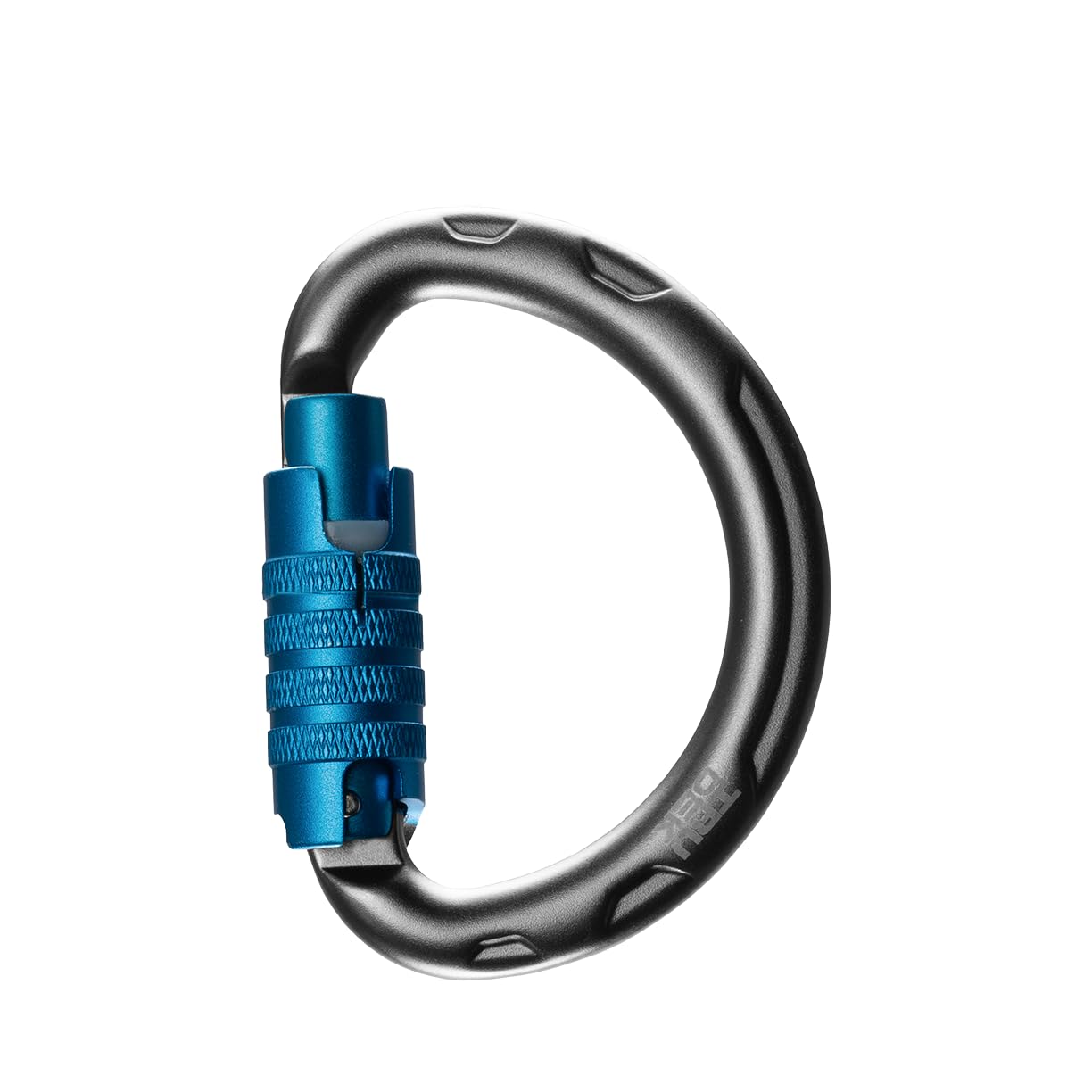 Irudek EME – Mosquetón de Aluminio con Cierre automático Tri-Lock, Abertura 24 mm, Nariz ciega, Resistencia 26 kN, número de Serie Grabado, EN 362 B/M, Ligero 100 g, Uso Profesional