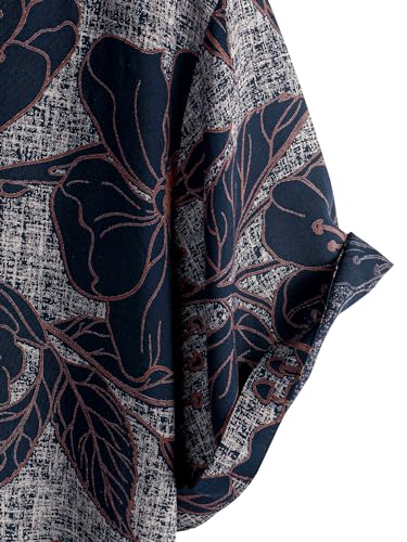 Image of JOTOOK Mens Hawaiian Shirt Short Sleeve Button Down Tropical Shirts Casual Floral Summer Beach Shirt