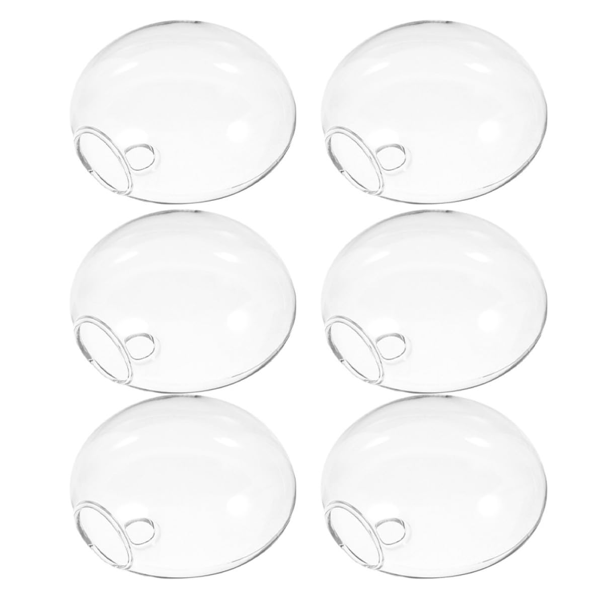 Lot de 6 Vases Muraux en Verre pour Hydroponie, Design Gain de Place et Polyvalent, pour Plantes Hydroponiques et Décoration Intérieure