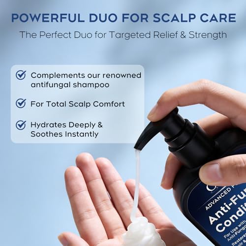 Image of Deep Moisturizing & Folliculitis Conditioner: With Mint & Tea Tree Oil | Hydrates Dry Hair, Strengthens & Repairs Damaged, Brittle Hair, Boosts Shine, Sulfate-Free, for All Hair Types - 10.14 fl.oz