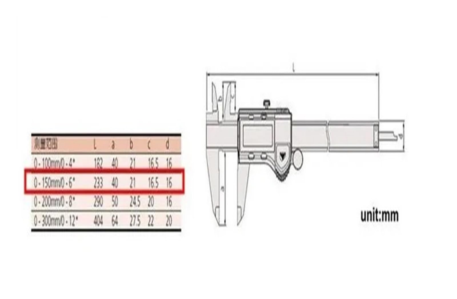 Suwmiarka elektroniczna LCD 15.2 cm 20.3 cm 30.5 cm cyfrowy noniusz suwmiarka 150 mm 200 mm 300 mm miernik narzędzie pomiarowe (0-150 mm)
