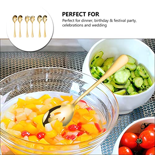 Yardwe 6 Pcs Aço Inoxidável Servindo Colheres de Colheres Slotted Sporps Colheres de Atendimento Ser