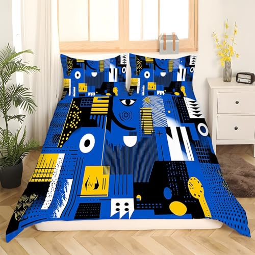 Housse de couette 240 x 260 cm douce parure lit microfibre zip