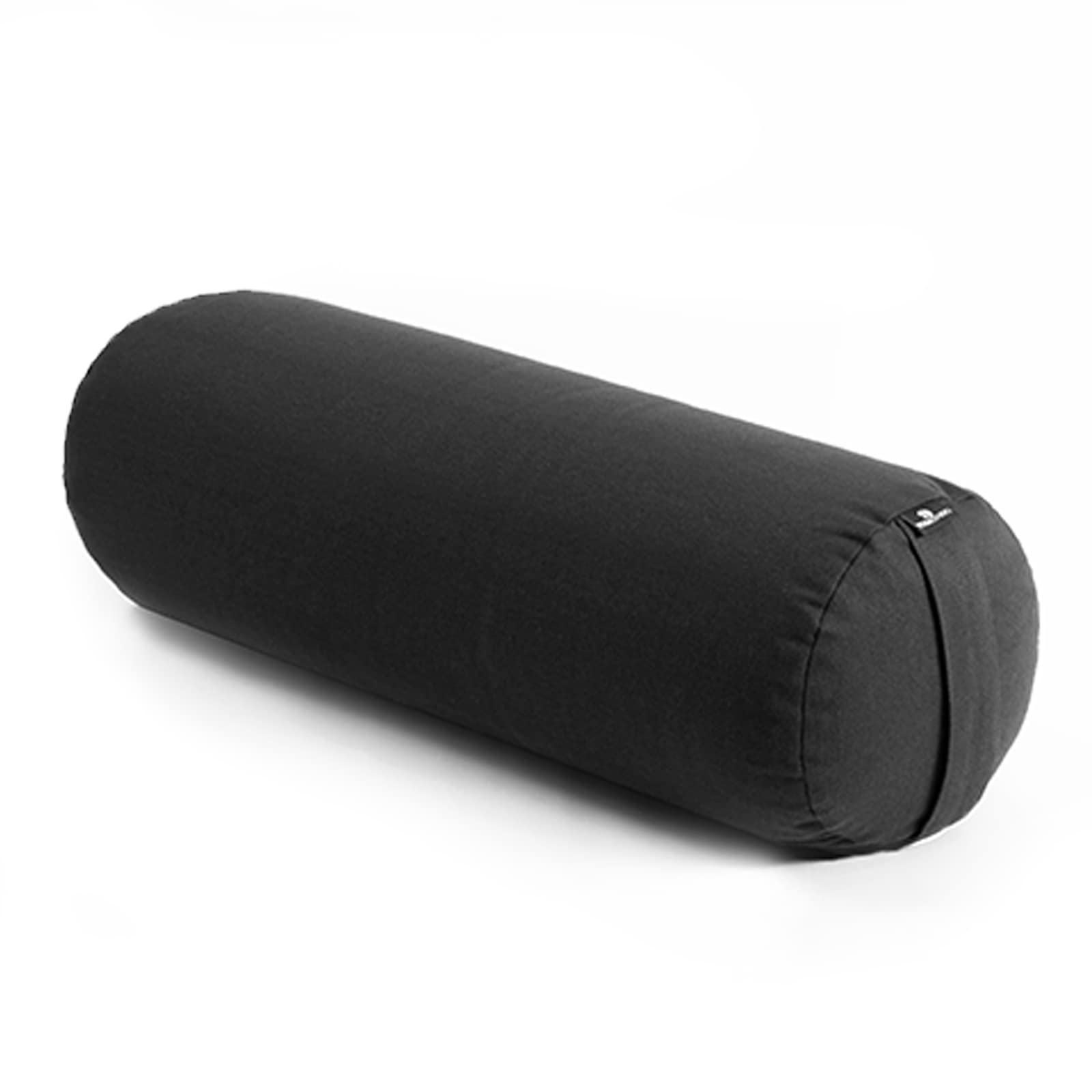 Yoga Studio Unisex YS/Lotus/BWBolster/Grafitowy Bio gryczany Wałek - 23 cm x 61 cm, Bawełniana poduszka do medytacji na wzmocnieniu z zamkiem błyskawicznym YKK - grafit szary, regularny