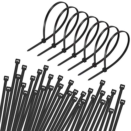 OneLeaf 150 Pcs 8 Inch Cable Zip Ties, Self-Locking Wire ties with 50 Pounds Tensile Strength, Premium Nylon Tie Wraps for indoor and Outdoor Use