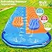 POOLSIDER Premium Double Slip and Slide Water Slide - 22.5 Ft 2-Lanes Blue & Orange Slip N Slide with 2 Bodyboards | Durable & Advanced Design - Heavy Duty Water Slides for Kids Backyard
