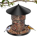 HAVENATURE Bird Feeder for Outdoor Hanging, Large Squirrel Proof Birdfeeders - Heavy Duty Metal Bird Feeders for Outside Hanging, 4 Lb Large Capacity Birdfeeder to Attracting Birds