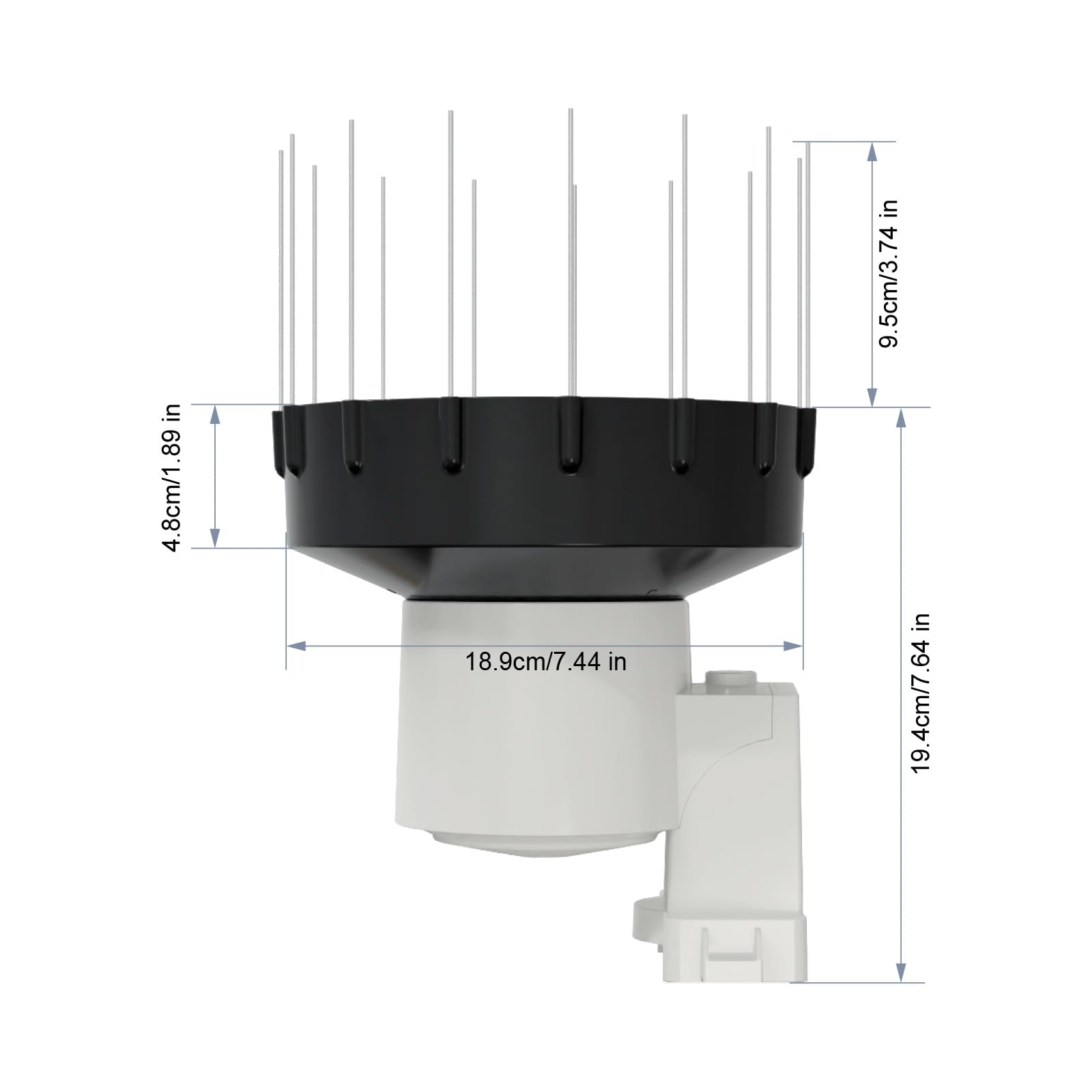 ECOWITT Regenmessgerät WH40H, Hause selbstentleerender Regensammler, kabelloser Regenmesser, WiFi-Regenmesser-Sensor, Aufzeichnung des Niederschlags mit Vogelspike, kann Nicht allein verwendet Werden