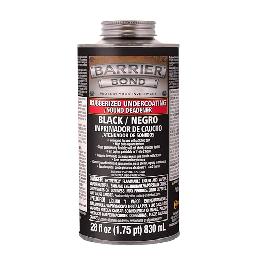 Image of Barrier Bond - Rubberized Undercoating Sound Deadener, 28oz Can, Black, Spray-On Undercoating for Vehicles