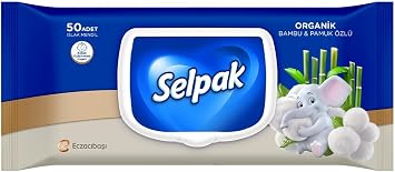 Selpak Organic Bamboo and Cotton Wet Wipes 1X50