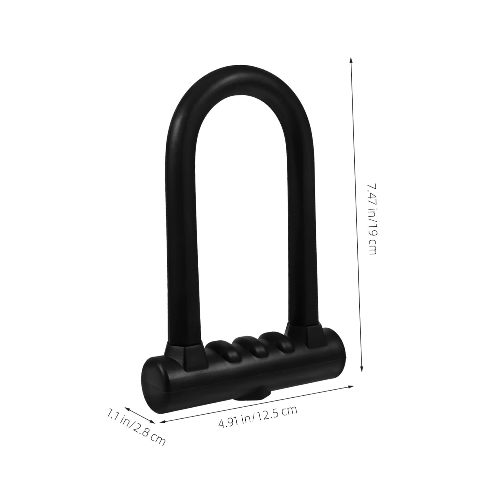 Happyyami Lucchetto a u Per Bicicletta in Ferro e Silicone Chiave Lucchetto Forma a u Per Veicolo Funzioni Anti-taglio e Design Doppia Apertura