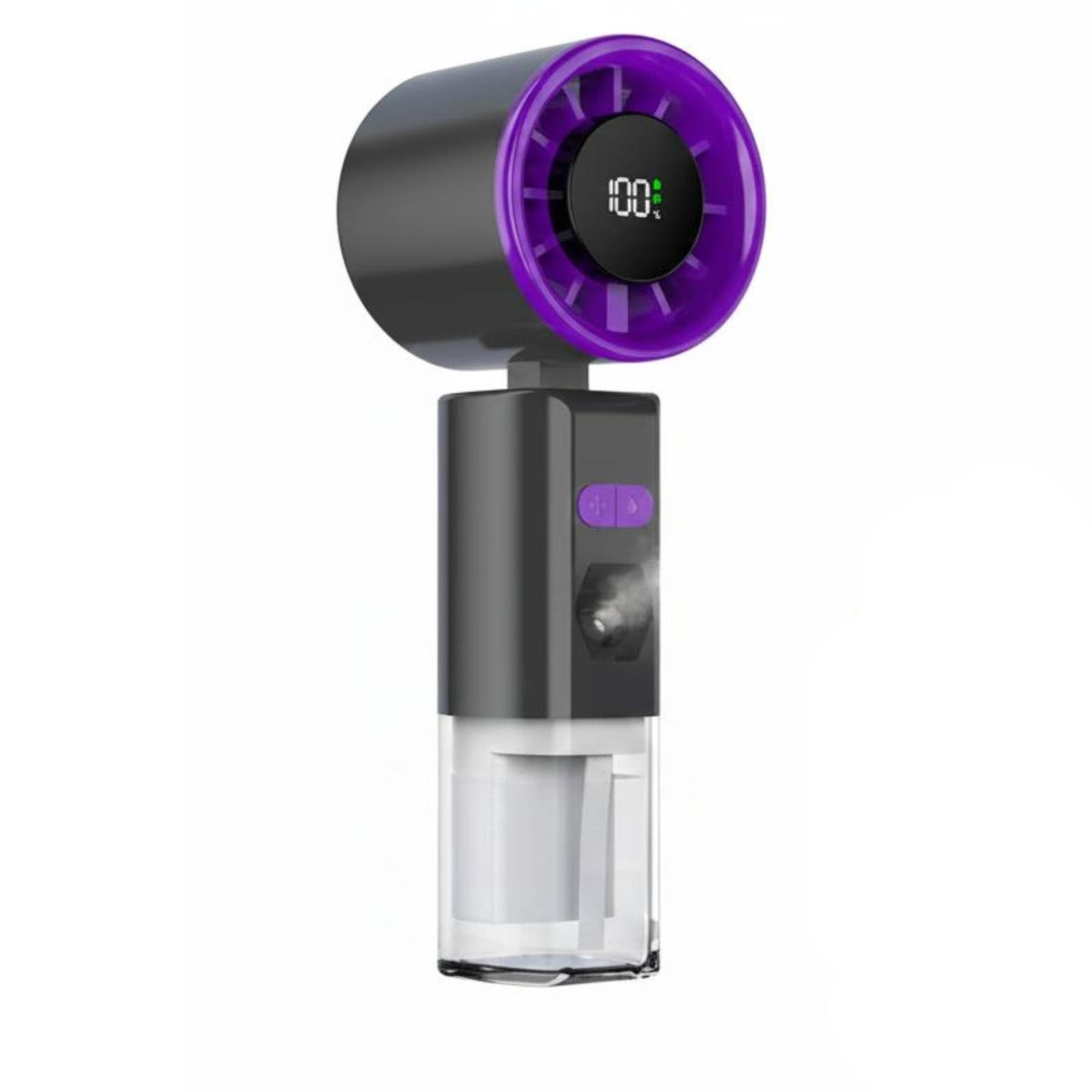 High-Speed Engine Mini Cooling Mist Fan Digital Display Portable Water Spray Fan for Outdoor, Office, Travel, Space Gray | Home & Garden | Home Improvement | Heating Cooling & Air-image-23