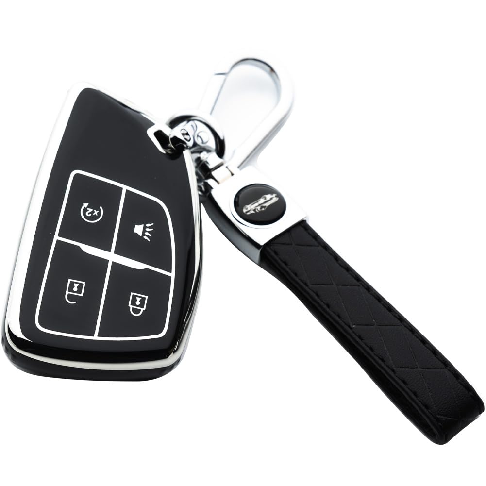Tautrophen Key Fob Cover Compatible with Silverado 1500 Sierra 1500 Colorado Canyon 2024 2025 Silverado Sierra Smart Key