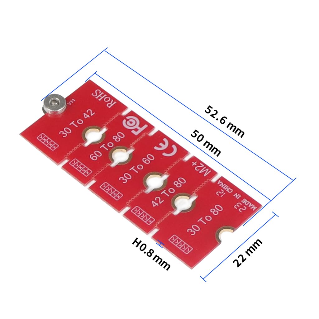 NGFF NVME M2 M2PLUS 2230 a 2280 Tarjeta adaptadora 2230, 2242, 2260, 2280, transferencia extendida de cambio de tamaño largo para SSD M.2 U.2 M3 M.3 (10 unidades) 8