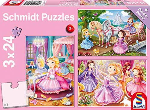 Preisvergleich Produktbild Schmidt Spiele 56217 Märchenhafte Prinzessin, 3x24 Teile Kinderpuzzle
