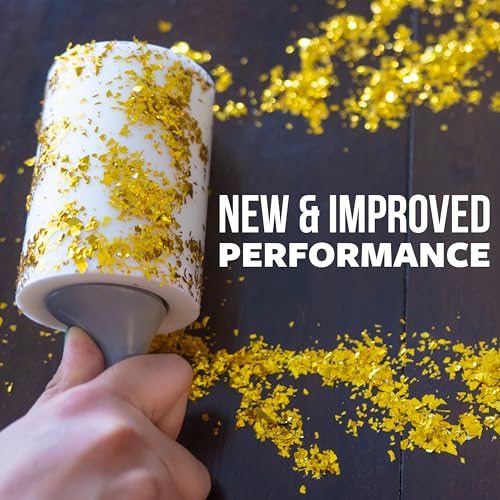 Image of Scotch-Brite Extreme Clean Lint Roller, 50% Stickier, Heavy Duty Pet Hair and Debris Remover, 4 in x 54.9 ft Each, 4 Pack, 400 Easy Tear Sheets Total