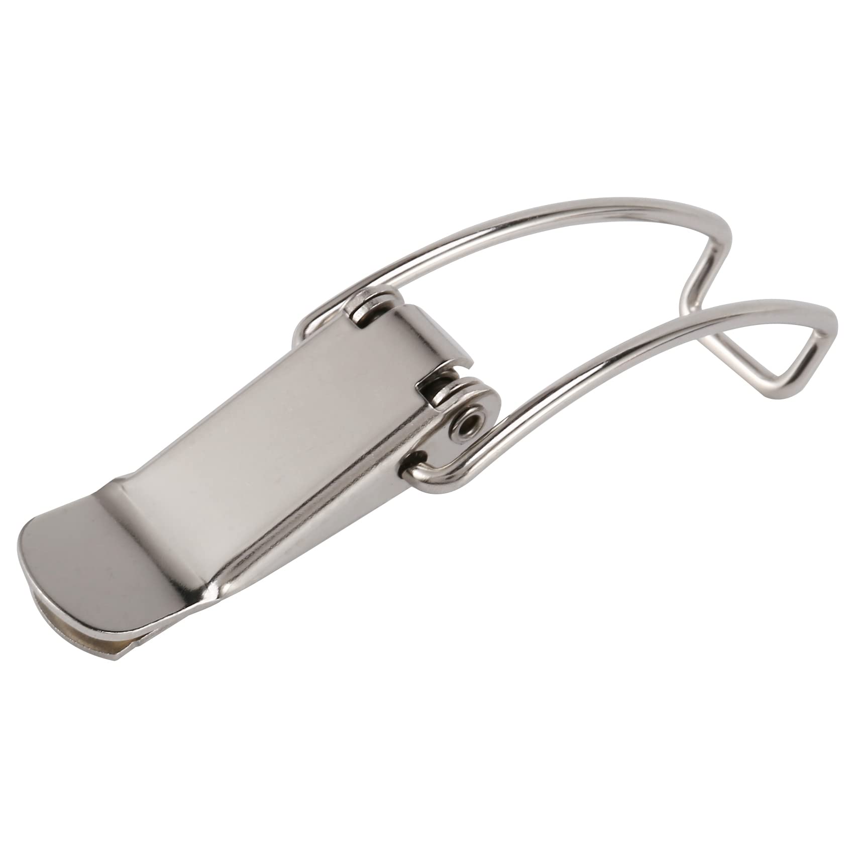 Kzhrqfgvmxb A 304 Stainless Steel Spring Toggle Latch Hasp,Catch Clamp Clip,4Pcs Stainless Steel 304 Box Cabinet Lock Transport Tower Buckle (Color : A 201 Steel, Size(,95Mm)