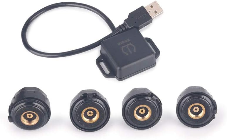 erisin USB TPMS Module Tool Tire Pressure 4 Sensors for Android 9.0/10.0 Stereo