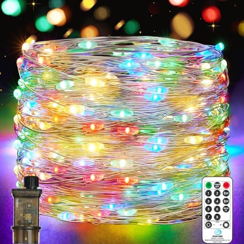 Fairy Lights Plug in, 15M 150LEDs String Lights, 8 Modes Multicolor