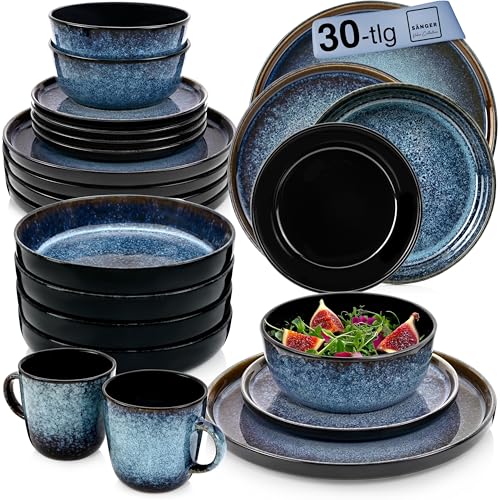 SÄNGER Osaka | Kombiservice 6 Personen, Teller Set Kaffeebecher...