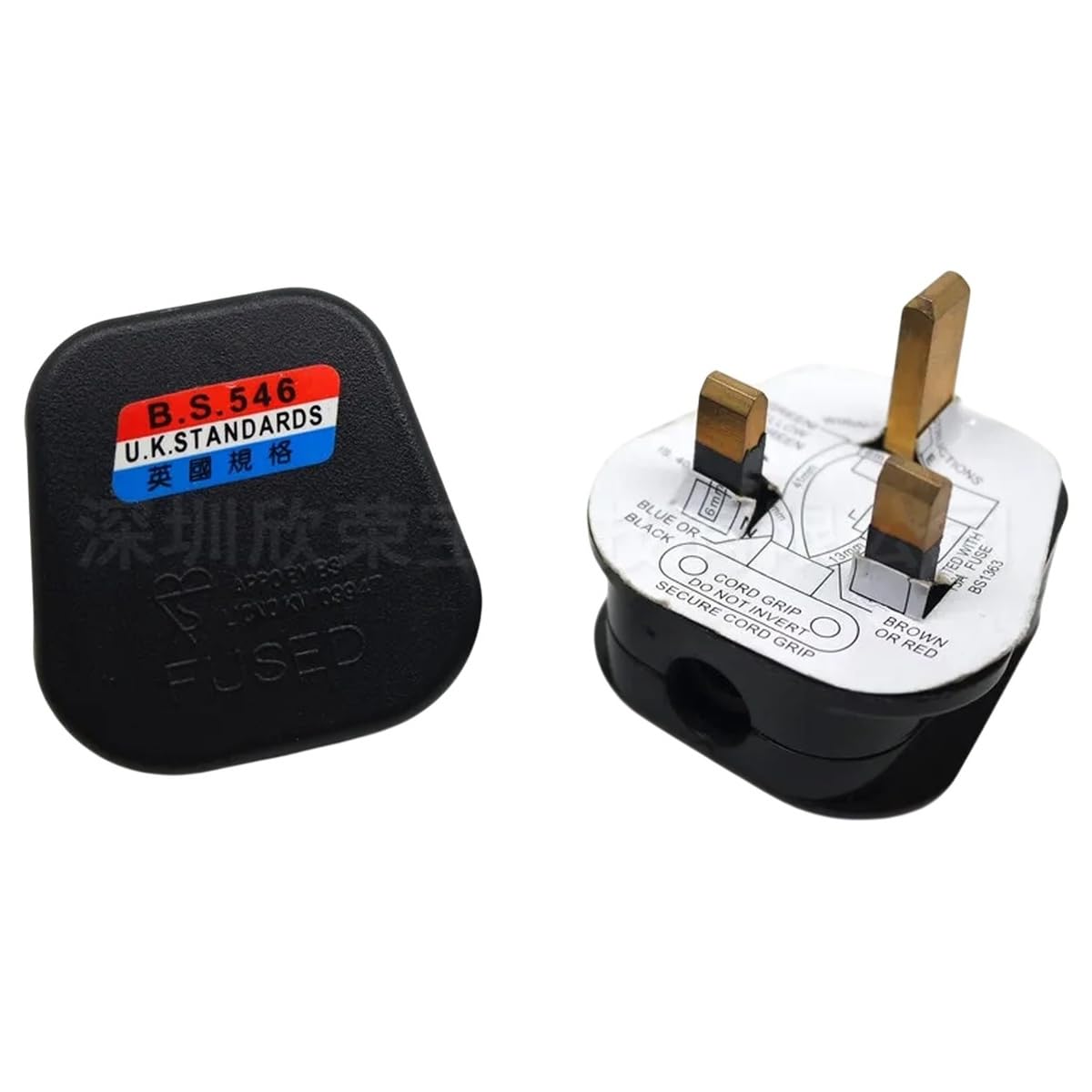 Black/White 3 Pin UK Mains Plug 13A Appliance Power Socket Fuse Adaptier Household, British Plug Assembly Type BK New 2026 High for Reliable Electronic Component, Precision, Stable Performance