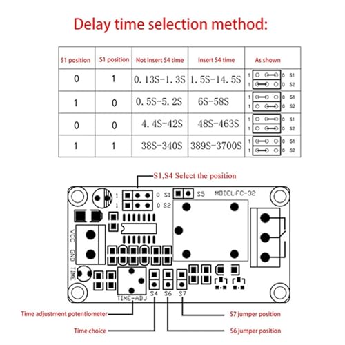 Relé de retardo de 5V para domótica casera e interruptor temporizador de luces 5