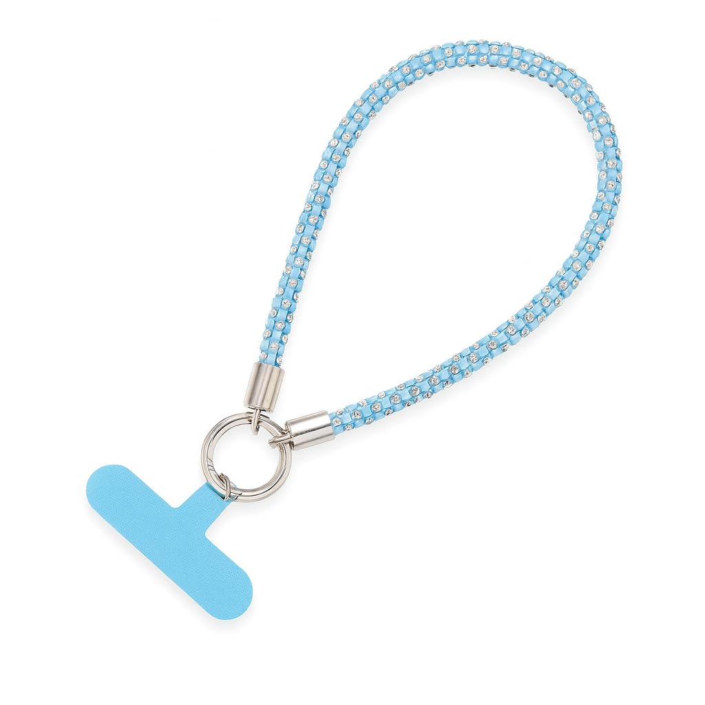 COVERLY Sparkly Rhinestone Diamond Phone Lanyard Wrist Strap with Tether Patch – Compatible with All Phones, Secure Hands-Free Wrist Strap for iPhone, Android, Keys & Camera-image-23