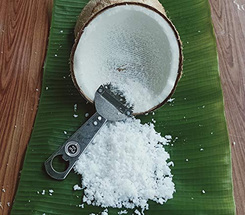 Plai Na Coconut Hand Grater Scraper Shredder Blade Meat Removal Tool Stainless Steel, Bottle Opener, Peeler #TOP3
