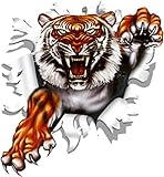 Motivgröße: ca. 85 x 90 mm carstyling XXL Aufkleber Einschussloch 90 mm Motiv Tiger ~ schneller Versand innerhalb 24 Stunden ~
