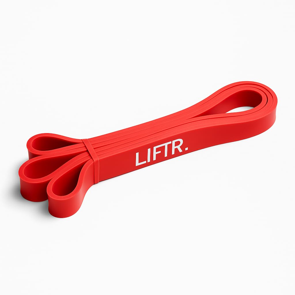 LIFTR Resistance Band Light | Red | 100% Natural Latex Loop Band | Pull-Up Assist, Stretching & Warm-Up | 208cm | Beginner Friendly