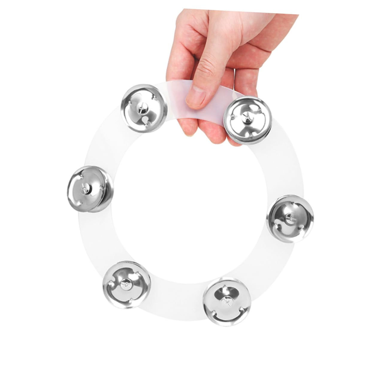 SUPVOX Cymbals Ring Mountable Hi Hat Tambourine with Jingles Double Row Bell Cymbal Replacement Accessories for Drum Set