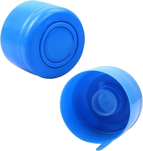 MJIYA 2PCS 5 Gallon Non-Spill Caps,Replacement Water Bottle Snap On Cap Anti Splash Peel 2 Piece