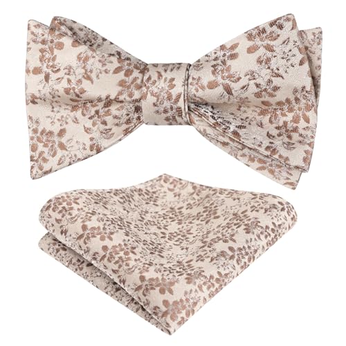 Image of Alizeal Mens 2pcs Floral Pattern Bow Tie Set